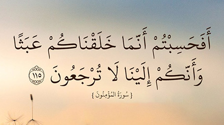 أفحسبتم أنما خلقناكم عبثاً